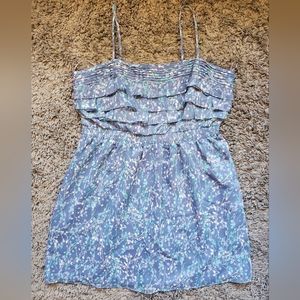 LC Lauren Conrad Blue Floral Sleeveless Dress, size 16